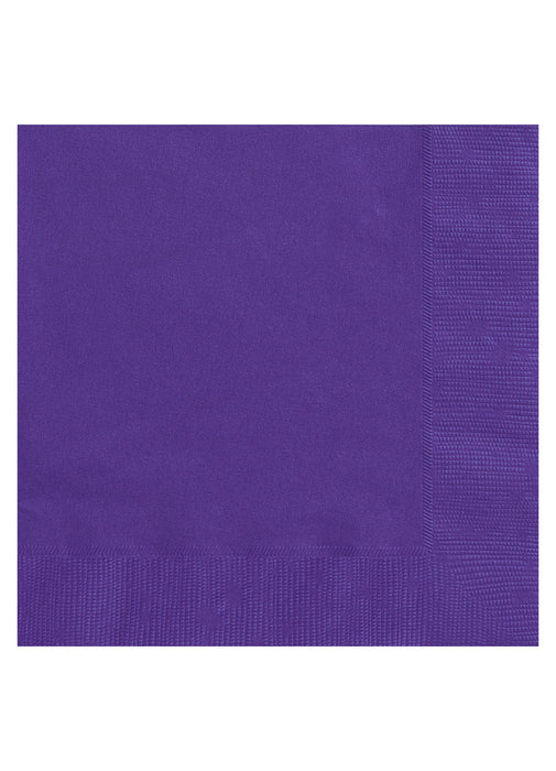 Purple Party Paper Napkins 20pk