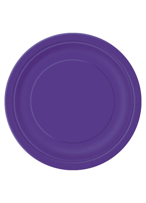 Purple Party Round Paper Plates 16pk