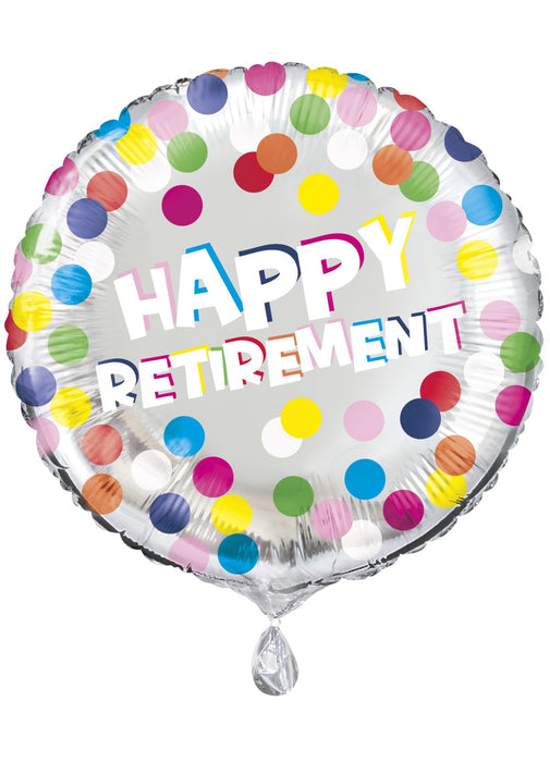 Happy Retirement Dots Balloon