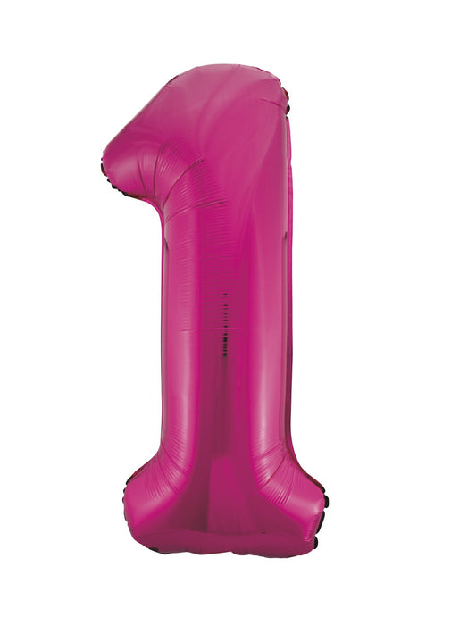 Number 1 Pink Foil Balloon