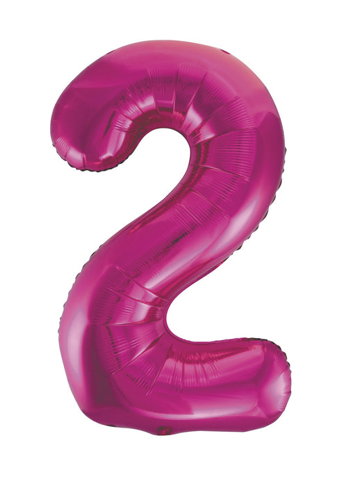 Number 2 Pink Foil Balloon