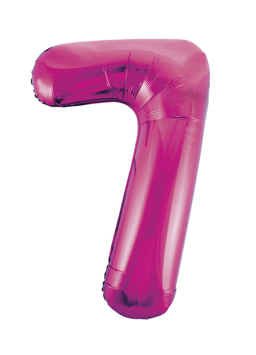 Number 7 Pink Foil Balloon