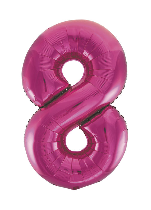Number 8 Pink Foil Balloon