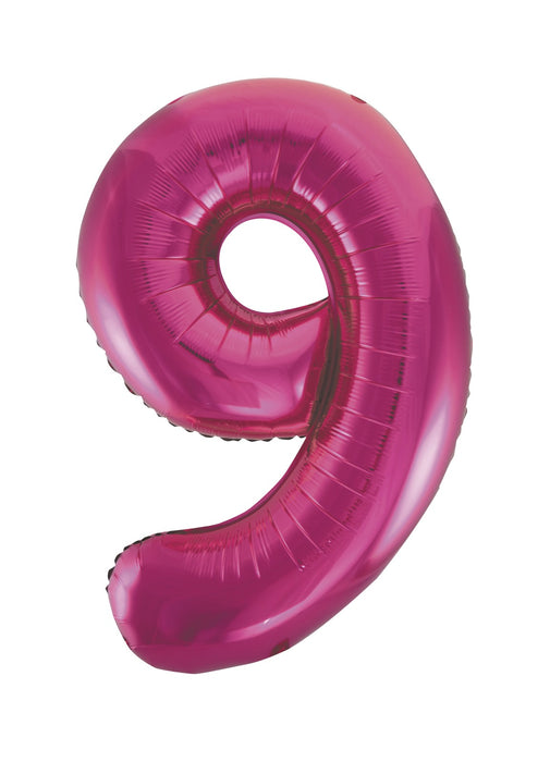 Number 9 Pink Foil Balloon