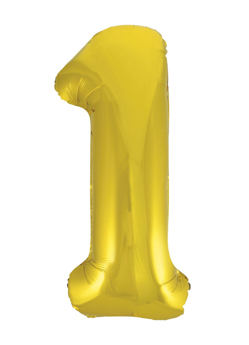 Number 1 Gold Foil Balloon