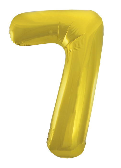 Number 7 Gold Foil Balloon