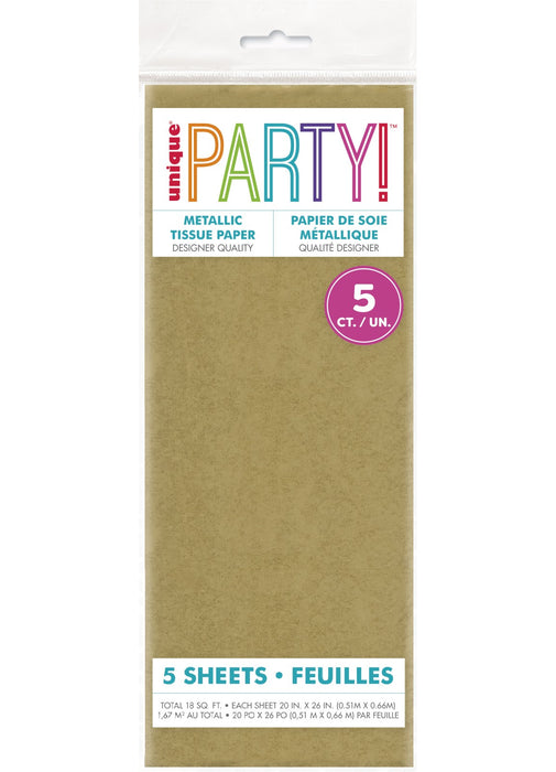 Gold Metallic Tissue Paper