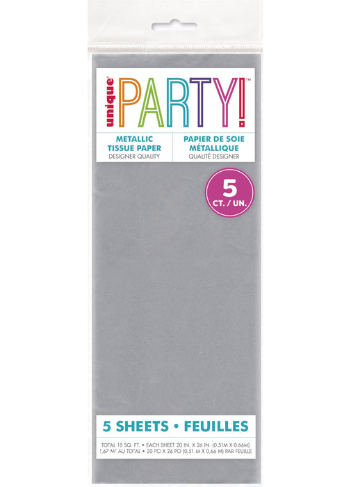 Silver Metallic Tissue Paper