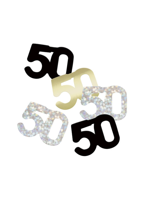 Black Glitz Age 50 Confetti