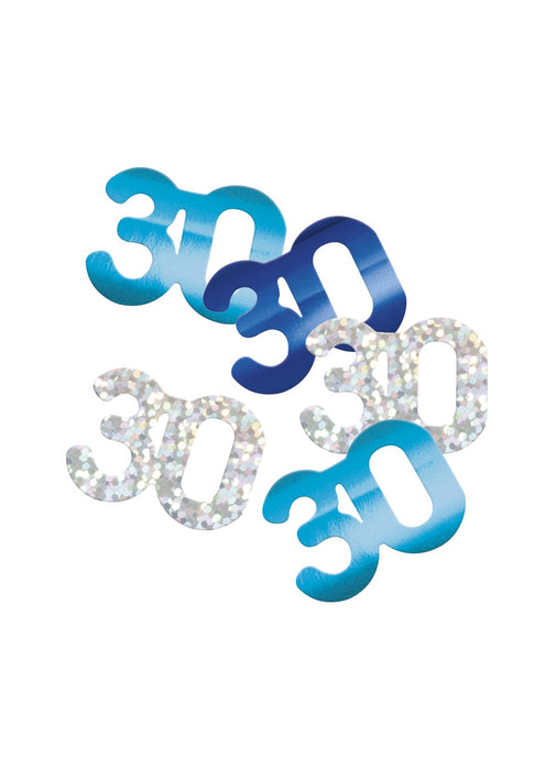 Blue Glitz Age 30 Confetti