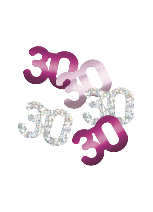 Pink Glitz Age 30 Confetti