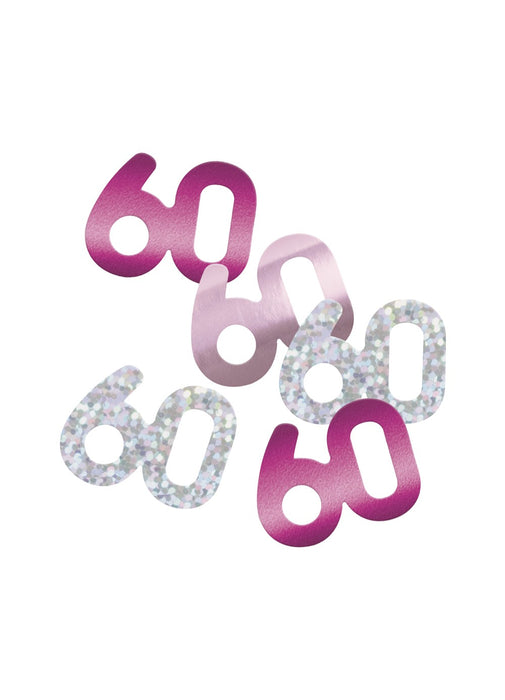 Pink Glitz Age 60 Confetti