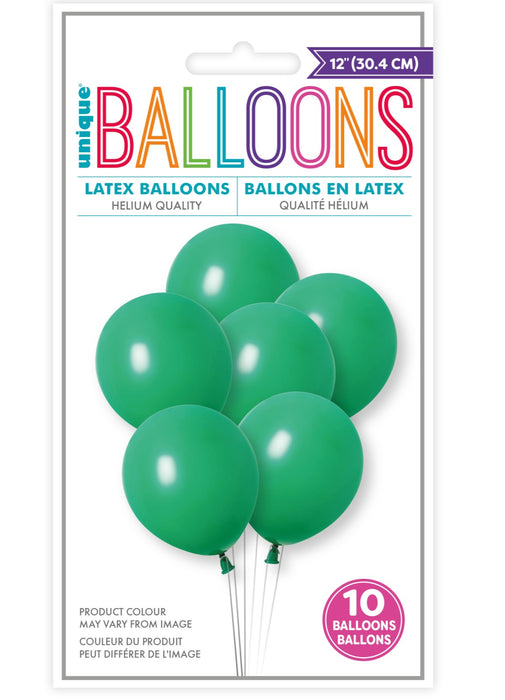 Green Latex Balloons 10pk