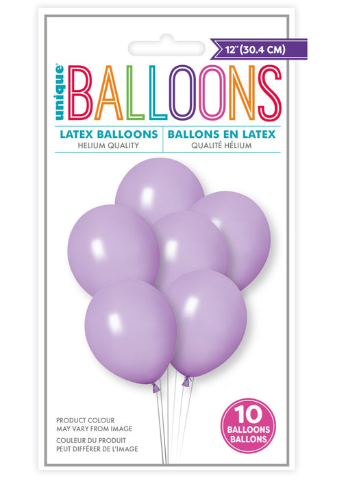 Lavender Latex Balloons 10pk