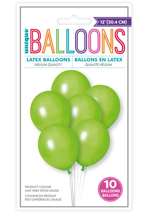 Lime Green Latex Balloons 10pk