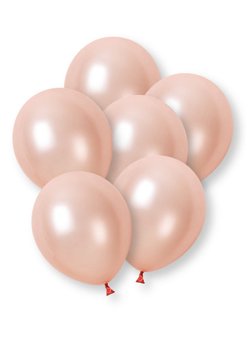Rose Gold Pearl Latex Balloons 8pk