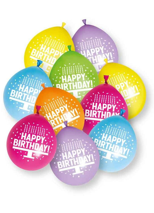 Happy Birthday Latex Balloons 10pk