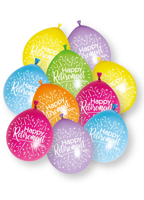 Happy Retirement Latex Balloons 10pk