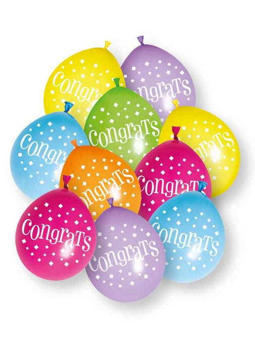 Congrats Latex Balloons 10pk