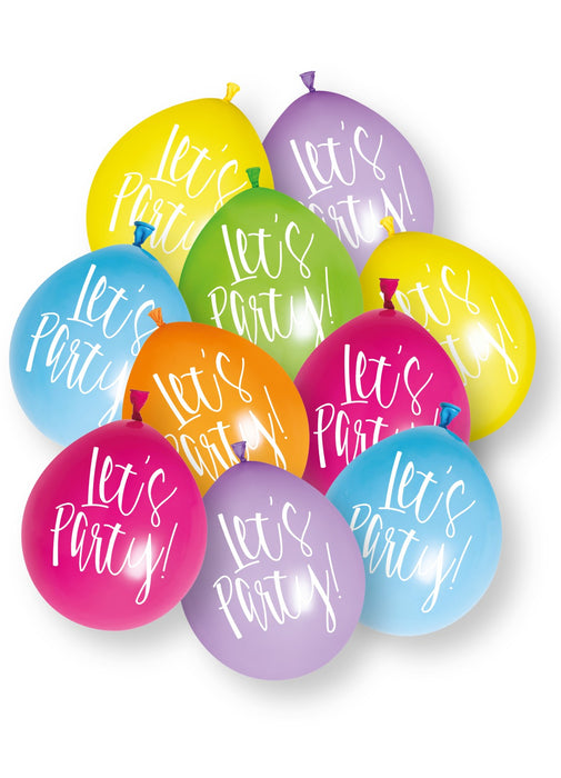 Let's Party Latex Balloons 10pk