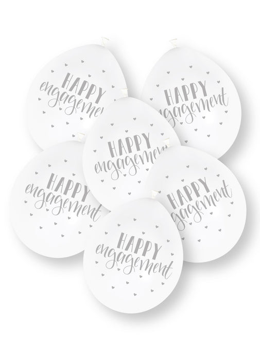 Happy Engagement Latex Balloons 10pk