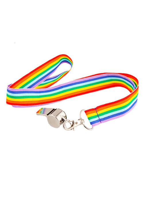 Rainbow Lanyard Whistle