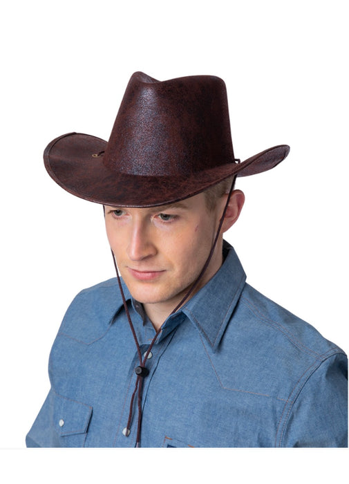 Texan Faux Leather Cowboy Hat