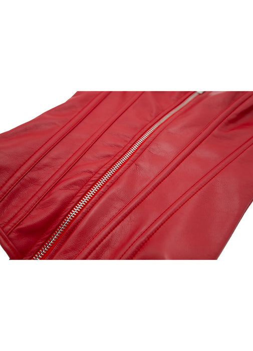 Red Faux Leather Corset