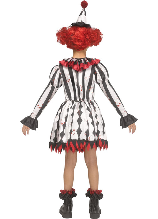 Harlequin Ghost Face Girl's Costume
