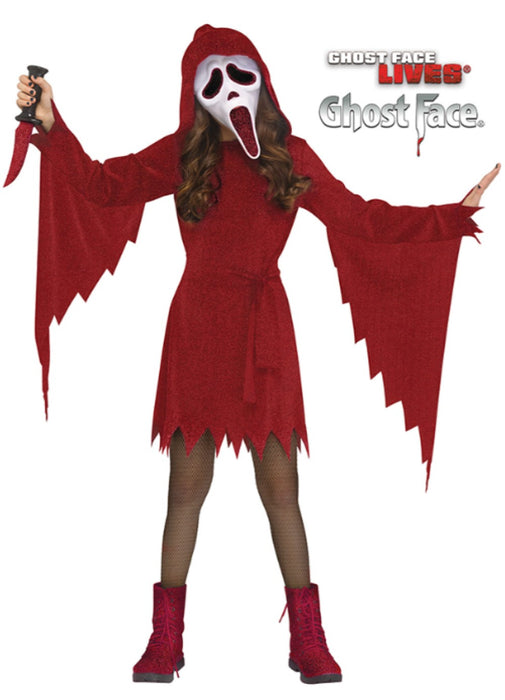 Crimson Ghost Face Girl's Costume