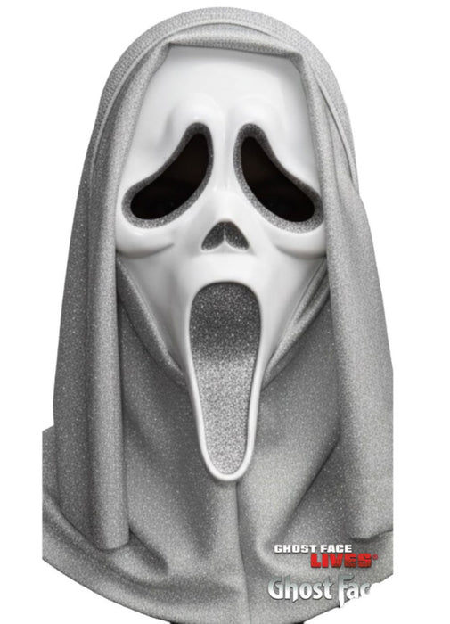 Ghost Face Silver Glitter Mask