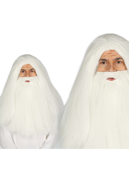 White Wizard Wig & Beard