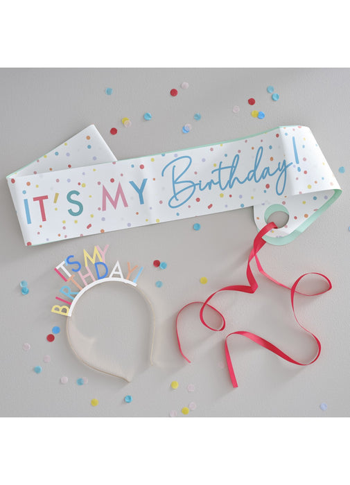 It's My Birthday Headband & Sash