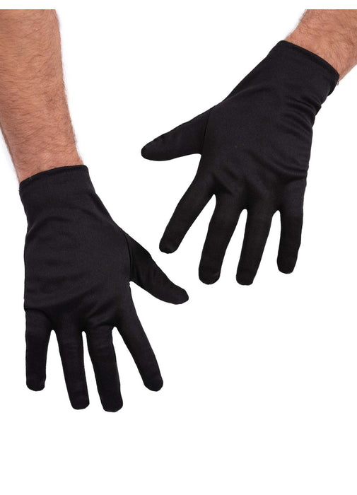 Short Black Gloves Adult