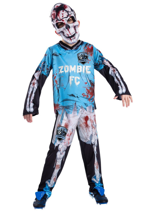 Zombie Skeleton Blue Footballer Child