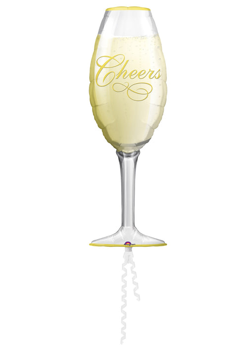 Champagne Glass SuperShape Foil Balloon