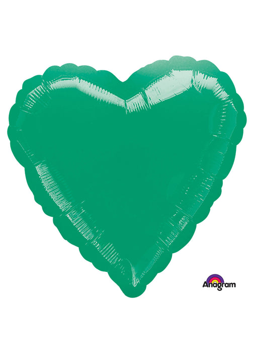 Green Heart Foil Balloon