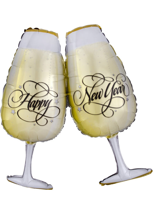 New Year Toasting Glasses Foil Balloon