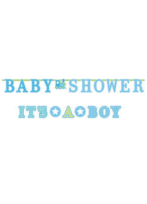 Welcome Baby Boy Letter Banner