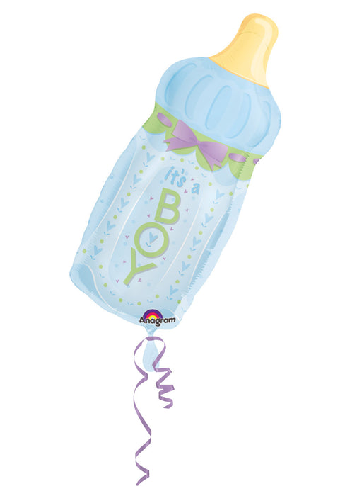 It's A Boy Baby Bottle SuperShape Foil Balloon