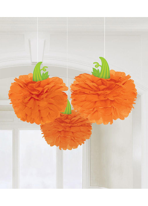 Pumpkin Fluffy Decorations 3pk
