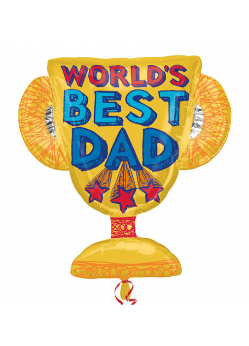 Best Dad Trophy SuperShape Foil Balloon