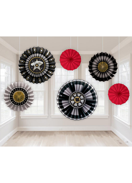 Hollywood Paper Fan Decorations