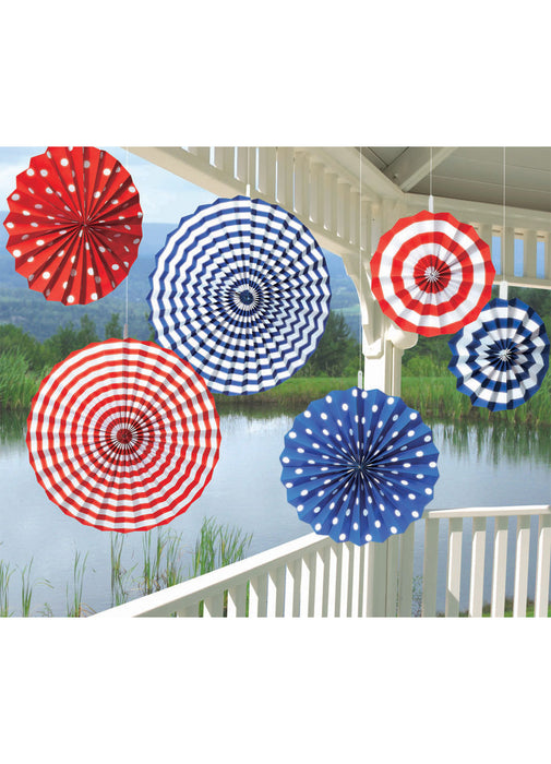 American Paper Fan Decorations