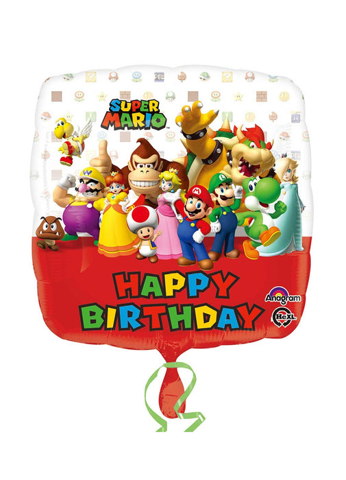 Mario Happy Birthday Foil Balloon