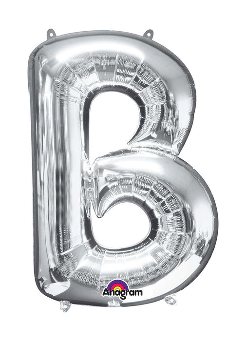 Letter B Silver Supershape Balloon