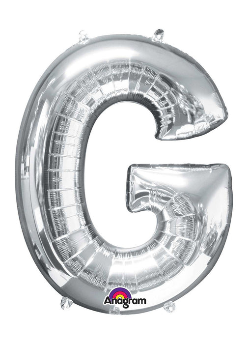 Letter G Silver Supershape Balloon