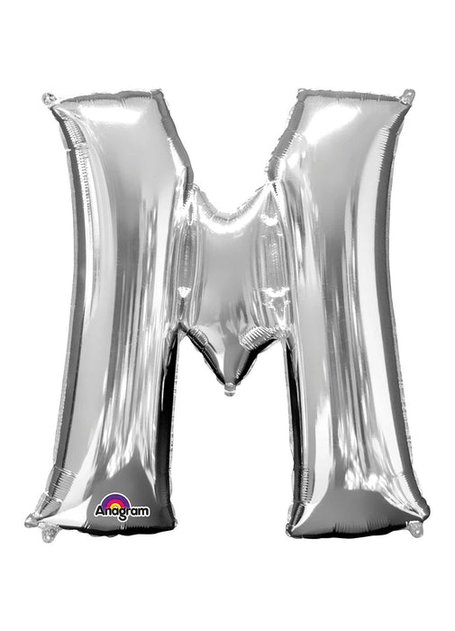 Letter M Silver Supershape Balloon