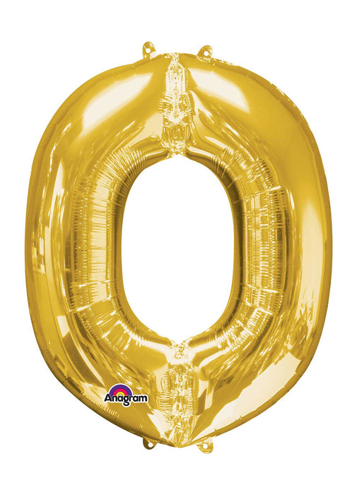 Letter O Gold Supershape Balloon