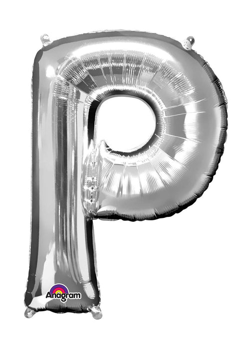 Letter P Silver Supershape Balloon